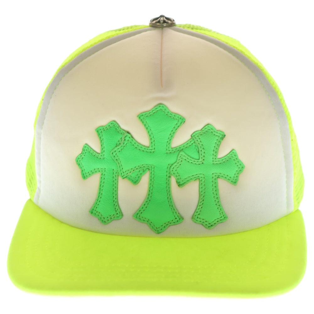 CHROME HEARTS(クロムハーツ) CRS PATCH Trucker Cap クロスパッチ メッシュトラッカー キャップ イエロー