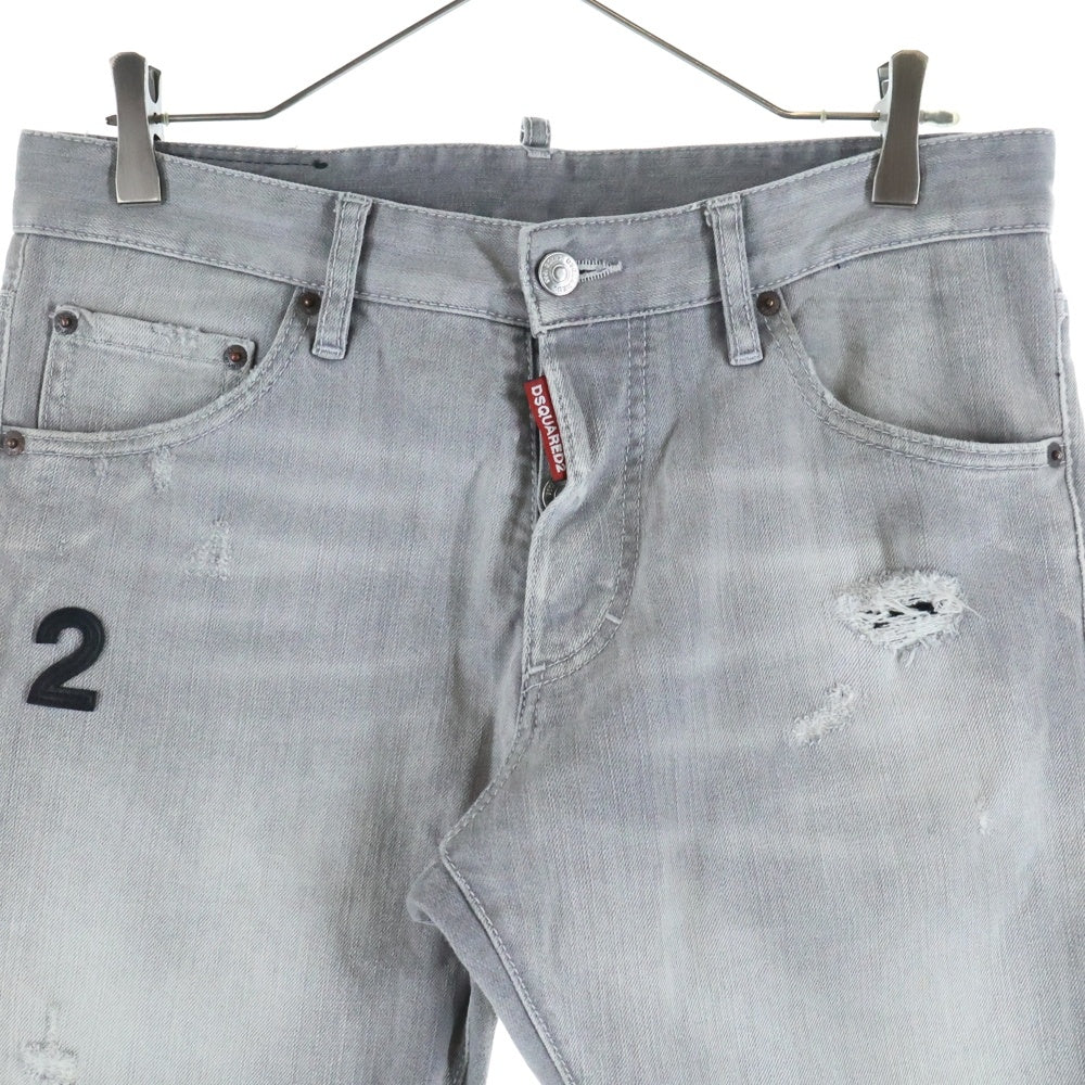 DSQUARED2(ディースクエアード) Skinny Dan Jean S74LB0694 S30260 スキニーデニムパンツ グレー
