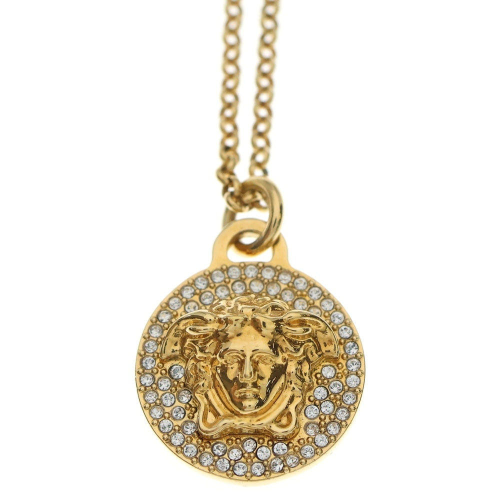 VERSACE(ヴェルサーチ) メデューサ ロゴ ラインストーンネックレス