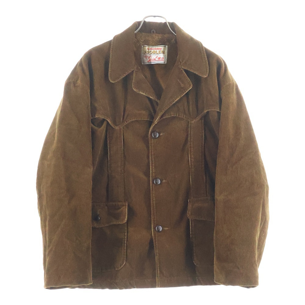 SAINT MICHAEL(セントマイケル) 25AW CORDUROY BOA JACKET コーデュロイボアジャケット SM-HR1-0000-079 ブラウン