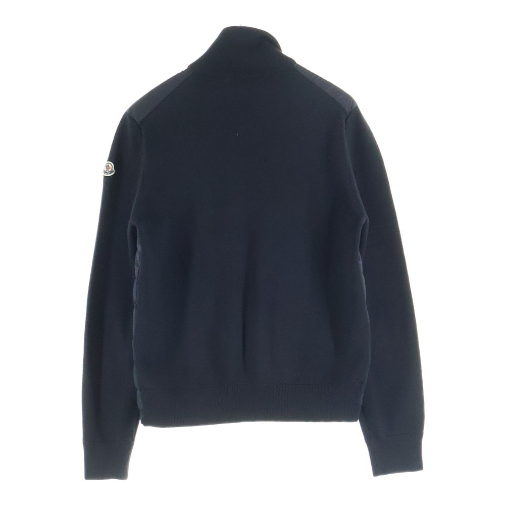 MONCLER(モンクレール) MAGLIONE TRICOT CARDIGAN マグリオントリコカーディガン ナイロン切替 D20919412700 94666 ブラック