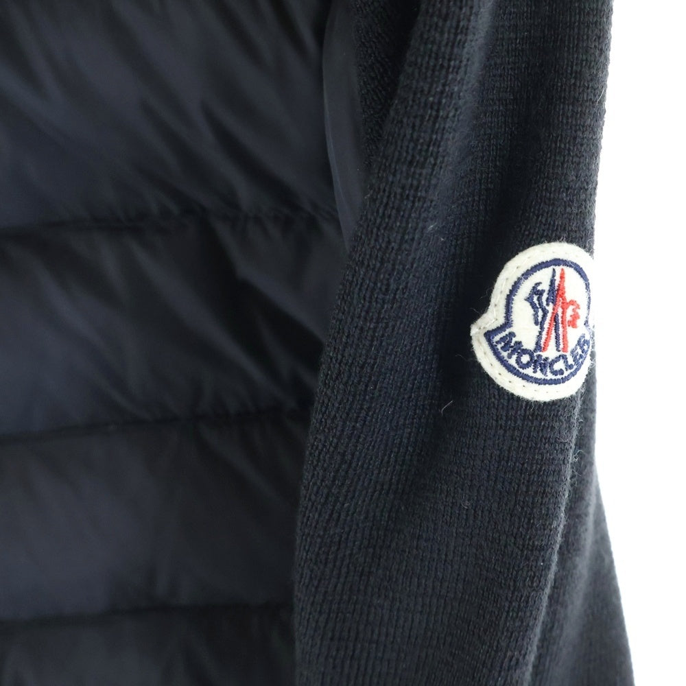 MONCLER(モンクレール) MAGLIONE TRICOT CARDIGAN マグリオントリコカーディガン ナイロン切替 D20919412700 94666 ブラック