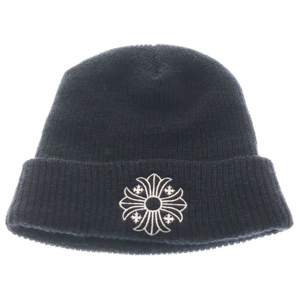 CHROME HEARTS(クロムハーツ) WOOL WATCH CAP ウールワッチキャップ CHプラス刺繍ビーニー ニットキャップ 帽子 ブラック