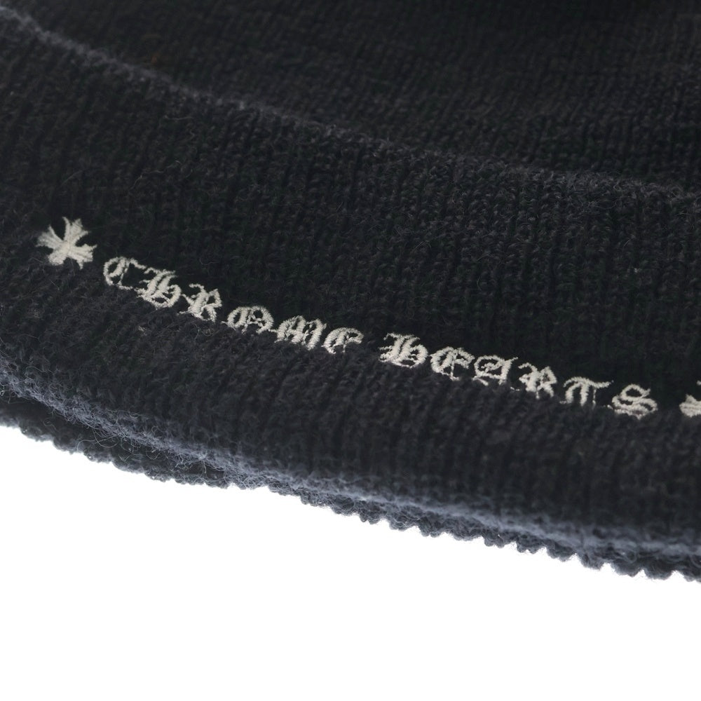 CHROME HEARTS(クロムハーツ) WOOL WATCH CAP ウールワッチキャップ CHプラス刺繍ビーニー ニットキャップ 帽子 ブラック