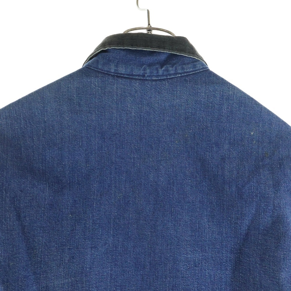 VINTAGE(ヴィンテージ) 40s アールデコTALONジップ コーデュロイロイ切替ブランケットジップデニムジャケット インディゴ