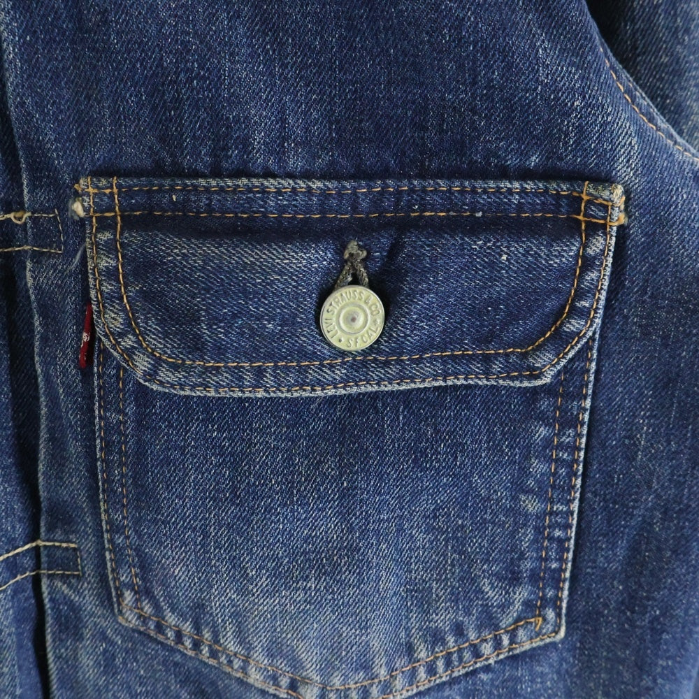 Levi's(リーバイス) 50s 507XX 2nd BIGE セカンド ビッグE 両面タブ シンチバック ボタン裏刻印なし デニムトラッカージャケット インディゴ