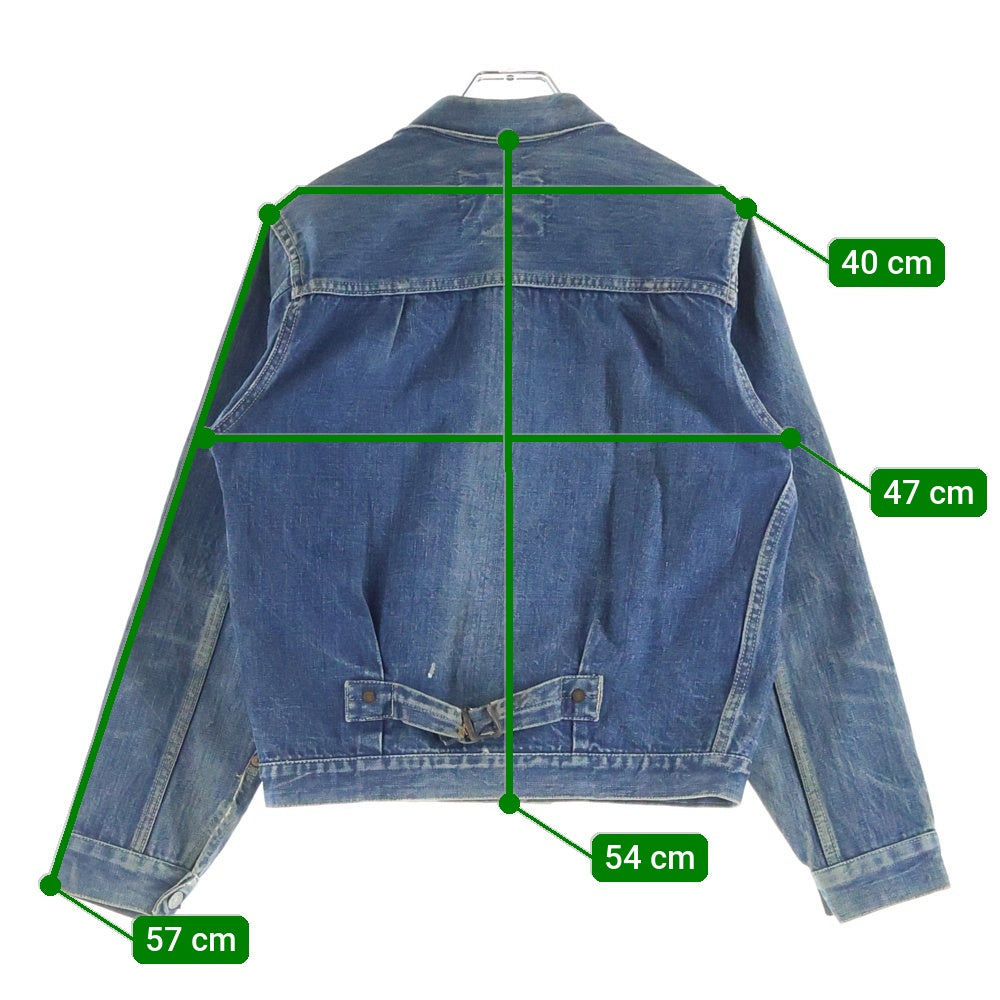 Levi's(リーバイス) 40s-50s 506XX 1st BIGE ファースト ビッグE 片面赤タブ シンチバック ボタン裏刻印なし デニムトラッカージャケット インディゴ
