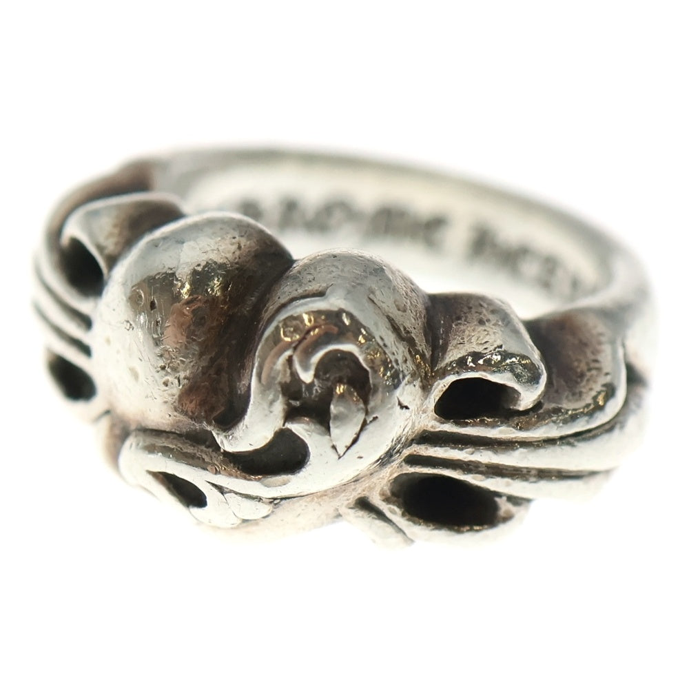 CHROME HEARTS(クロムハーツ) FLRL CRS HRT フローラルクロスハートリング シルバー