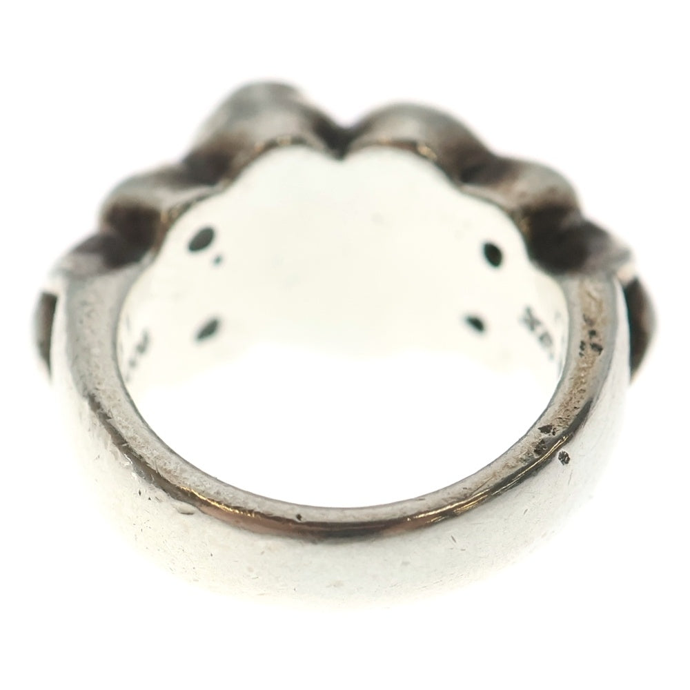 CHROME HEARTS(クロムハーツ) FLRL CRS HRT フローラルクロスハートリング シルバー