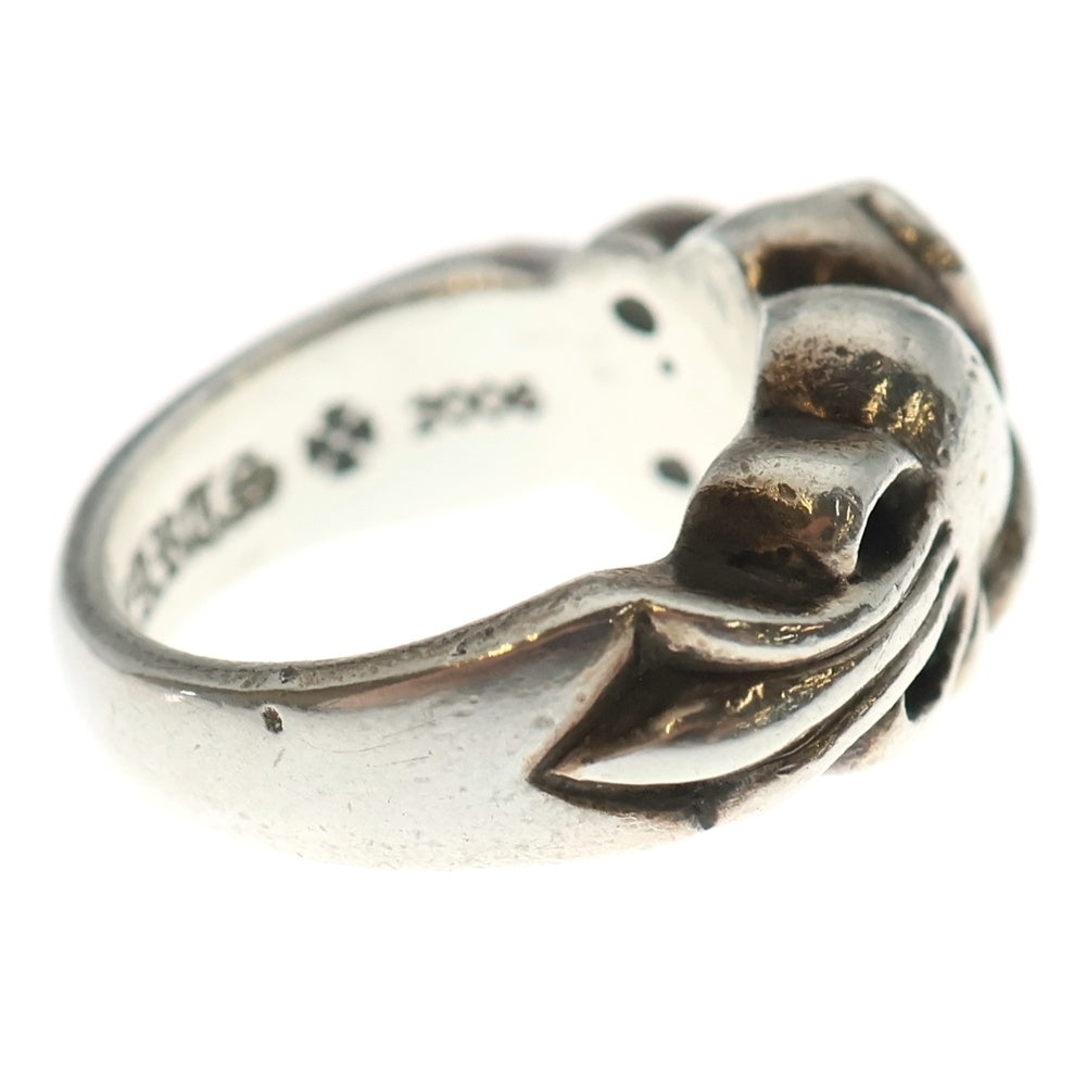 CHROME HEARTS(クロムハーツ) FLRL CRS HRT フローラルクロスハートリング シルバー