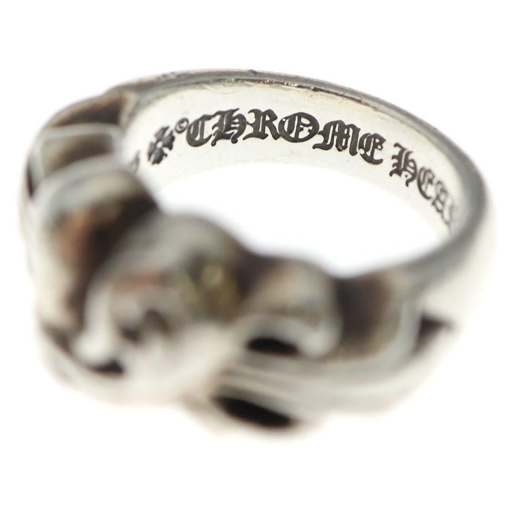 CHROME HEARTS(クロムハーツ) FLRL CRS HRT フローラルクロスハートリング シルバー