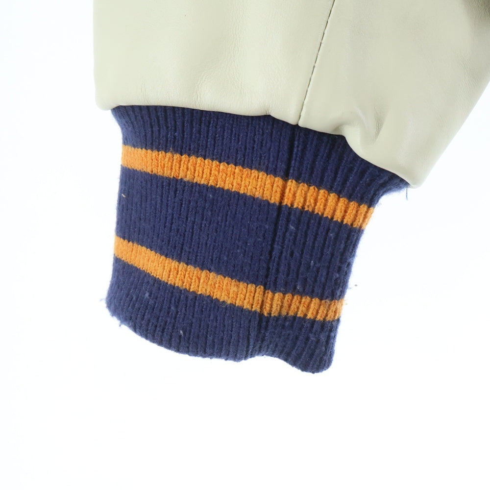 AWAKE NY(アウェイク ニューヨーク) Corazon Varsity Jacket バーシティジャケット ライトブルー/ホワイト