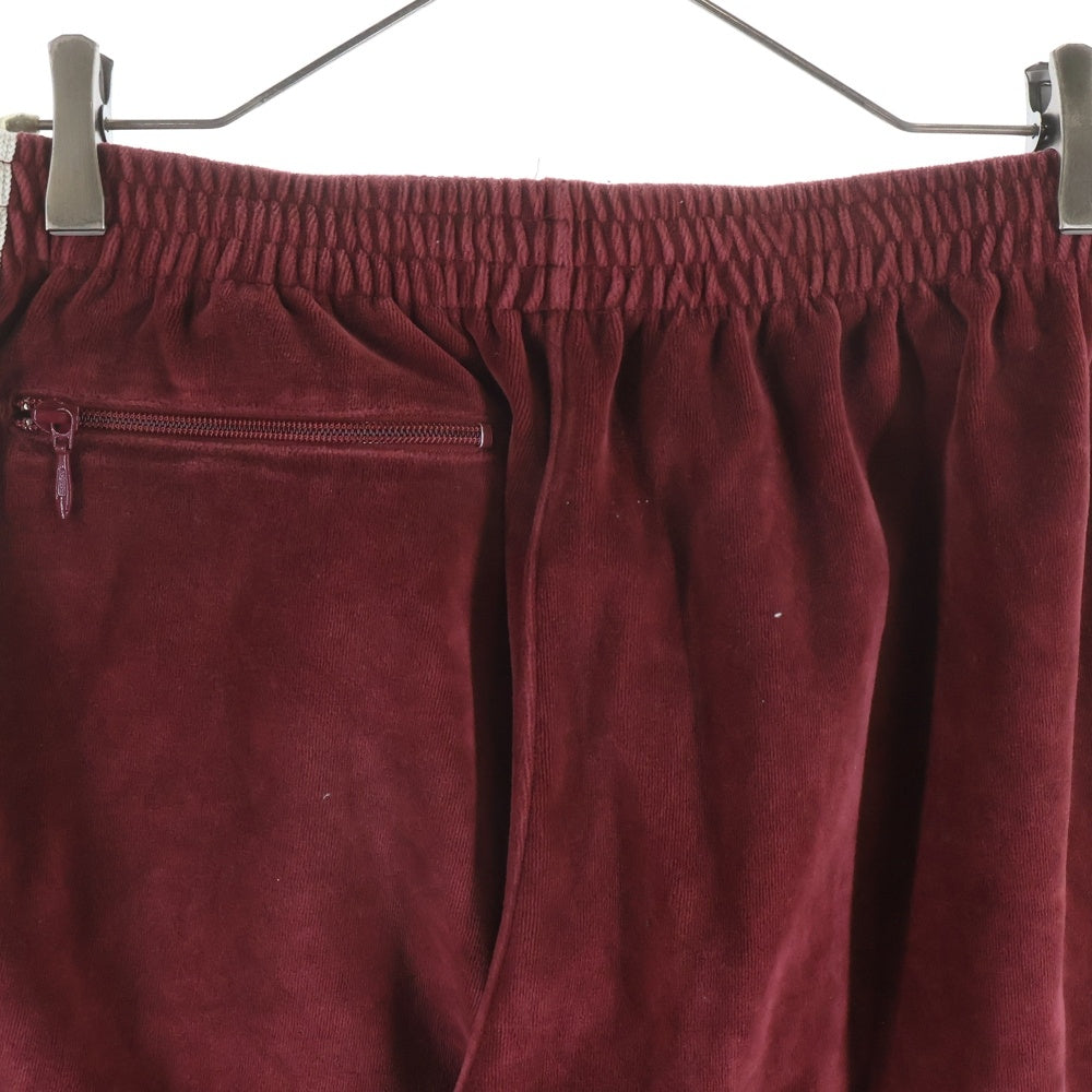 Needles(ニードルス) NARROW TRACK PANTS ベロア トラックパンツ ボルドー LQ479