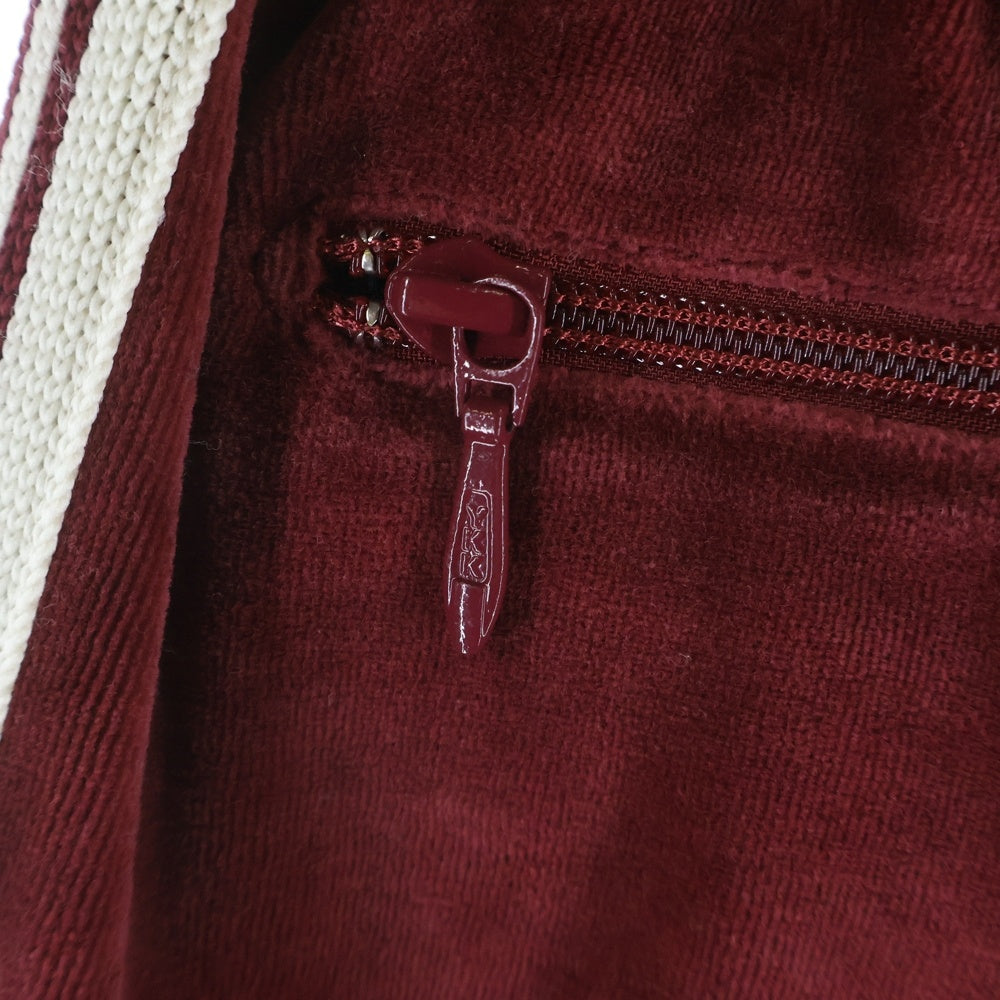 Needles(ニードルス) NARROW TRACK PANTS ベロア トラックパンツ ボルドー LQ479