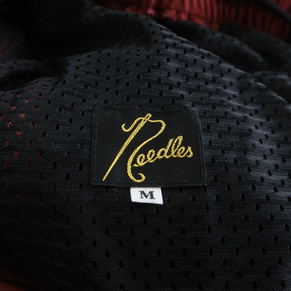 Needles(ニードルス) NARROW TRACK PANTS ベロア トラックパンツ ボルドー LQ479