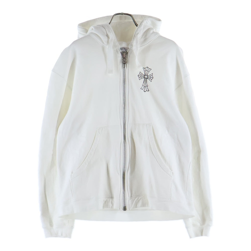 CHROME HEARTS(クロムハーツ) OLD T BAR DAGGER ZIP HOODIE Tバー ダガージップ パーカー ホワイト