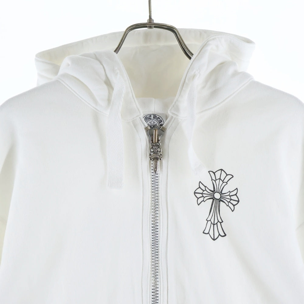 CHROME HEARTS(クロムハーツ) OLD T BAR DAGGER ZIP HOODIE Tバー ダガージップ パーカー ホワイト