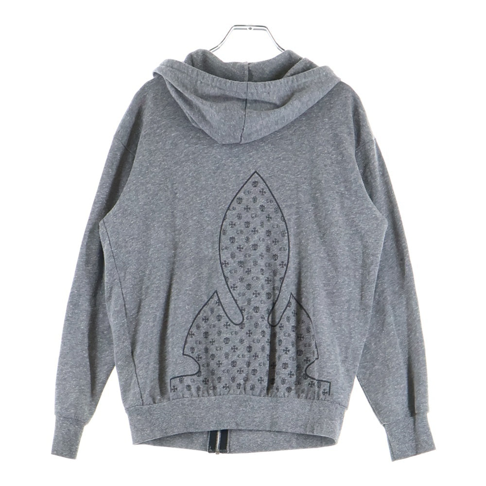CHROME HEARTS(クロムハーツ) OLD バックフレアニー プリント ジップアップフーディー パーカー グレー