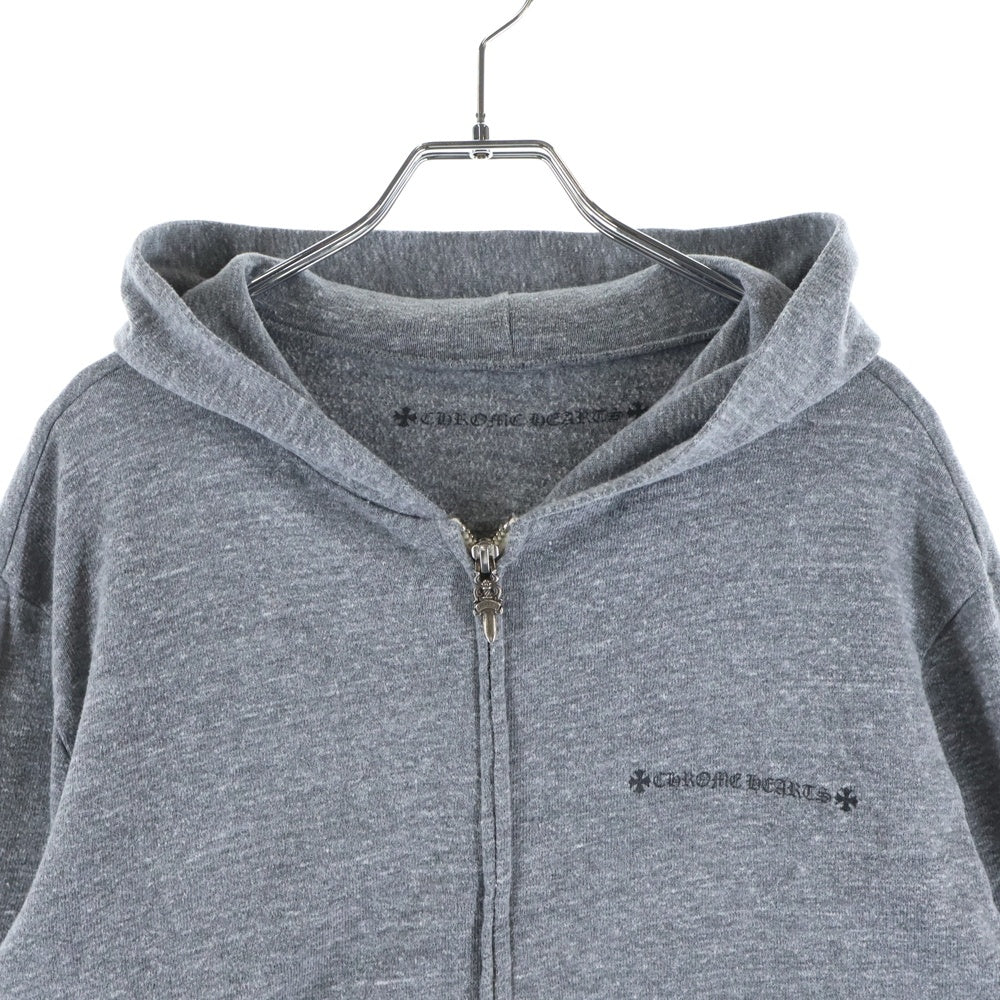 CHROME HEARTS(クロムハーツ) OLD バックヴァインダガー プリント ジップアップフーディー グレー