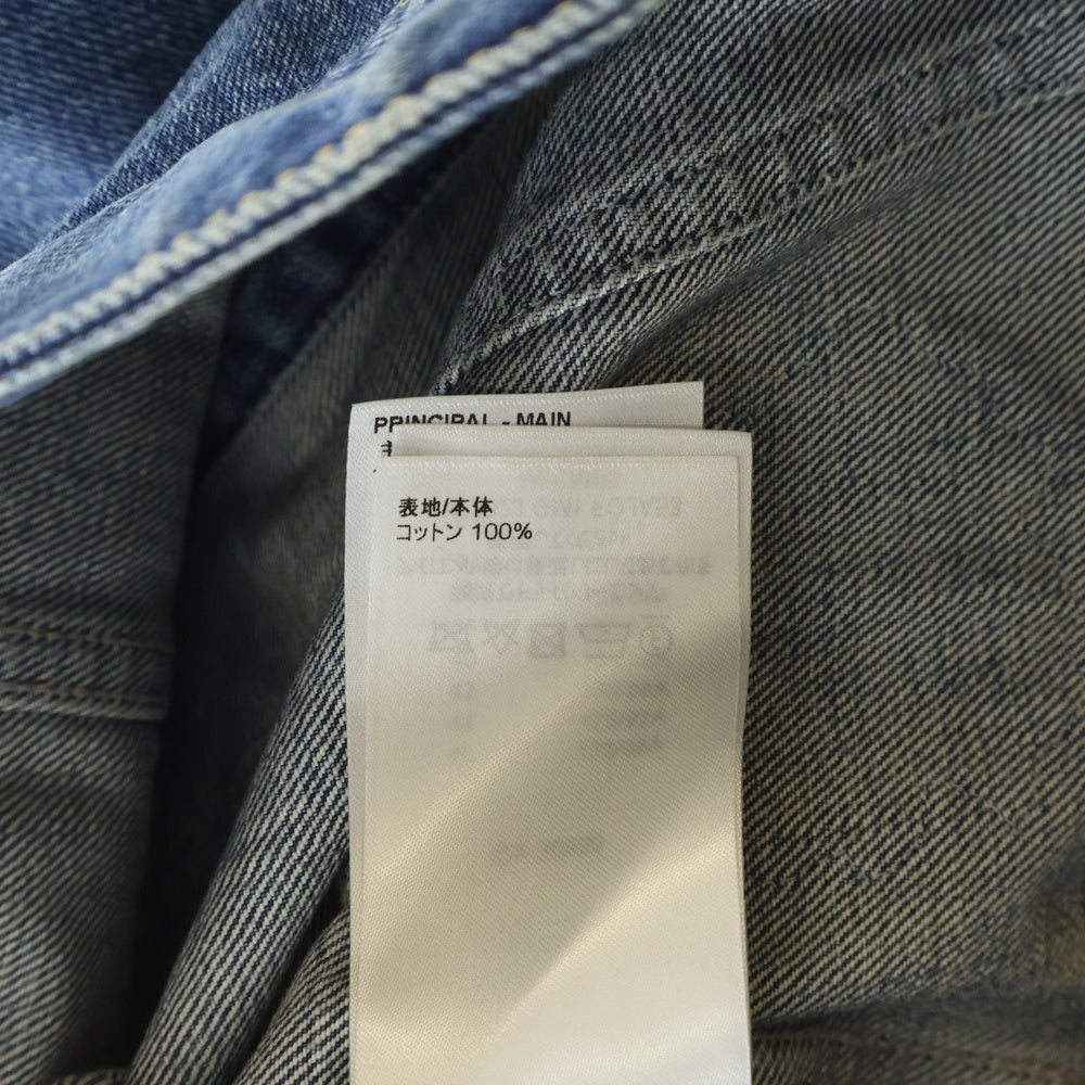 LOUIS VUITTON(ルイヴィトン) 23AW ×YK Short Denim Jacket W/Patches RW232J GM1 FOJA37 ×草間彌生 フェイスパッチ付きショートデニムジャケット インディゴ レディース