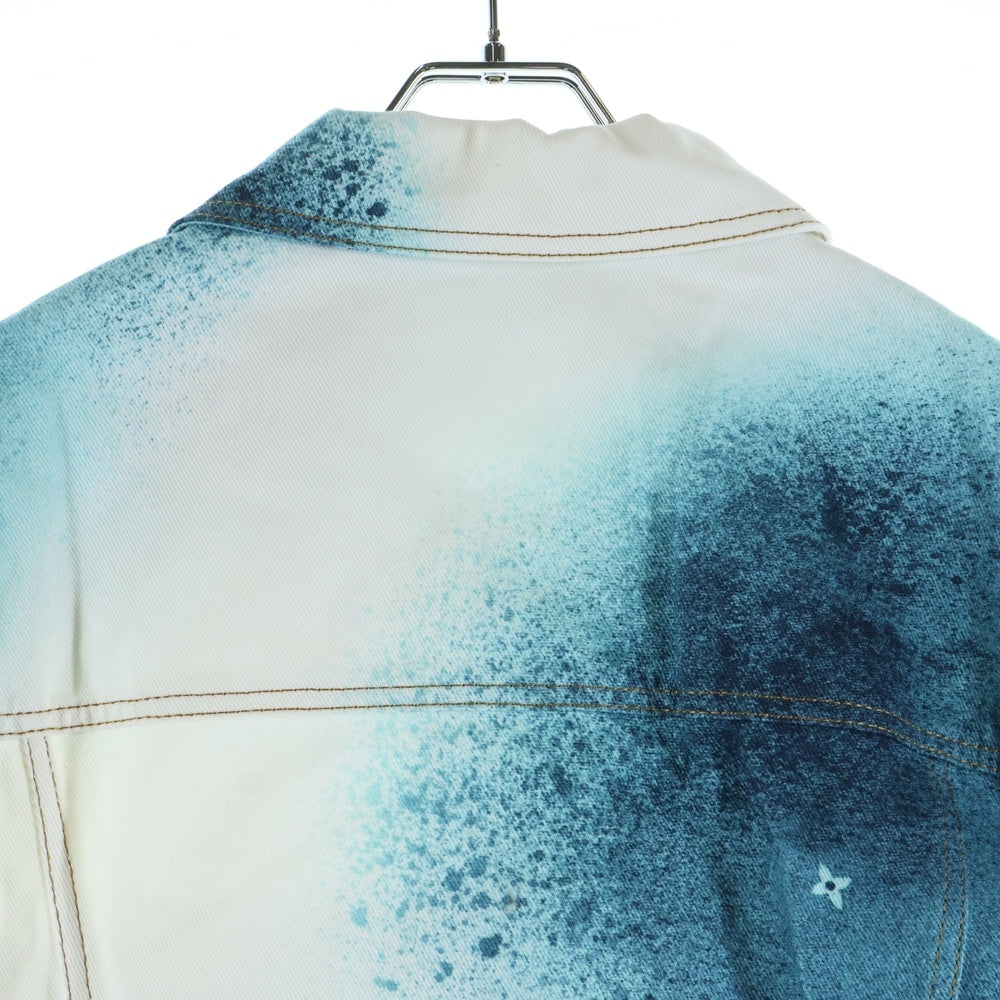 LOUIS VUITTON(ルイヴィトン) 23SS LV Spray Denim Jacket RM231M U14 HOA10X スプレーペイントデニムジャケット ホワイト/ライトブルー