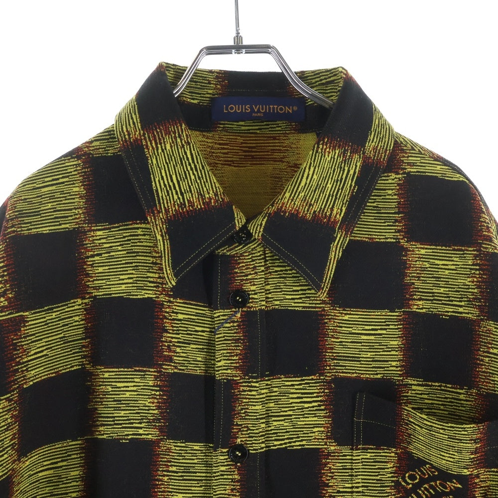 LOUIS VUITTON(ルイヴィトン) 24SS Damier Rush S/S Shirt RM241M FVD HQS15W ダミエ ラッシュ 半袖シャツ イエロー/ブラック