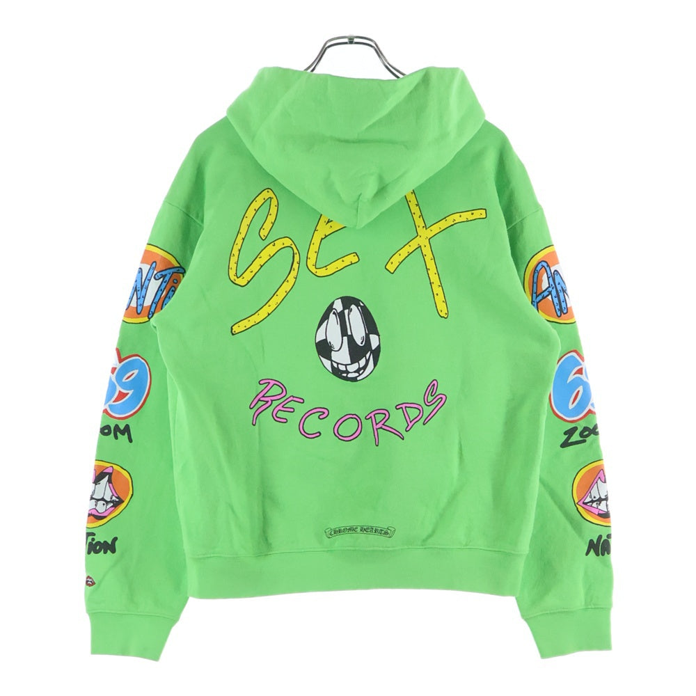 CHROME HEARTS(クロムハーツ) 21AW ×MATTY BOY PPO SEXRCD GRN HD PLVR ×マッティボーイ セックスレコード プルオーバーパーカー フーディ グリーン