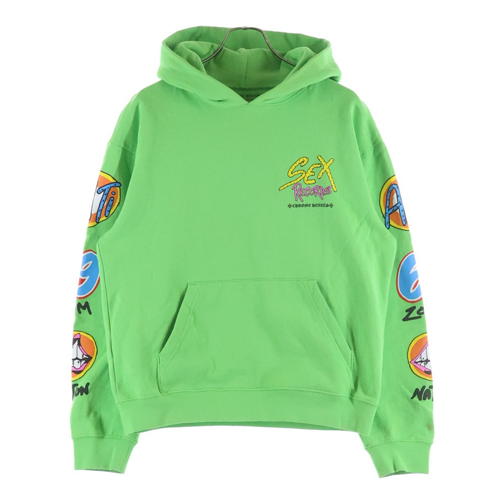 CHROME HEARTS(クロムハーツ) 21AW ×MATTY BOY PPO SEXRCD GRN HD PLVR ×マッティボーイ セックスレコード プルオーバーパーカー フーディ グリーン