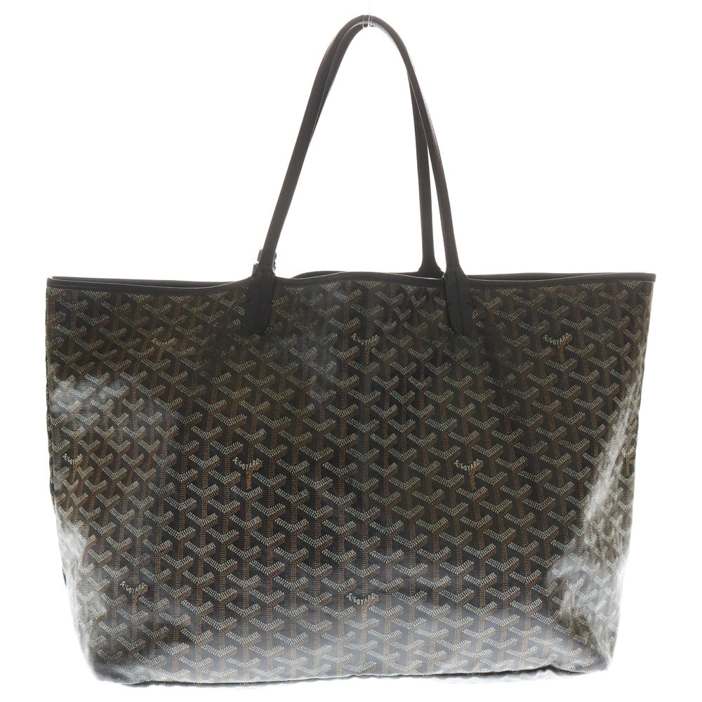 GOYARD(ゴヤール) サンルイ GM ポーチ付ヘリボーンレザートートバッグ ブラック レディース
