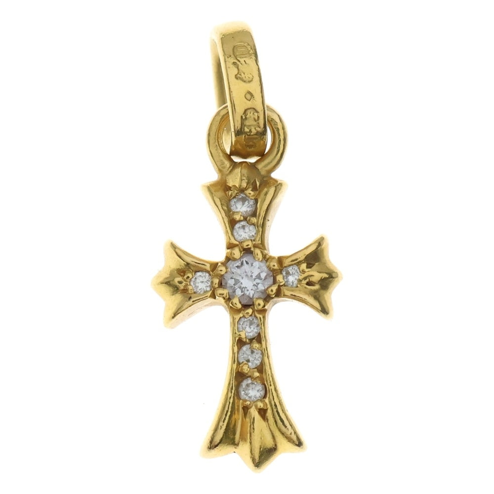 CHROME HEARTS(クロムハーツ) 22K CRS BBYFAT P/DIA ベイビーファットクロス PAVEダイヤ ペンダントトップ ゴールド BCA035
