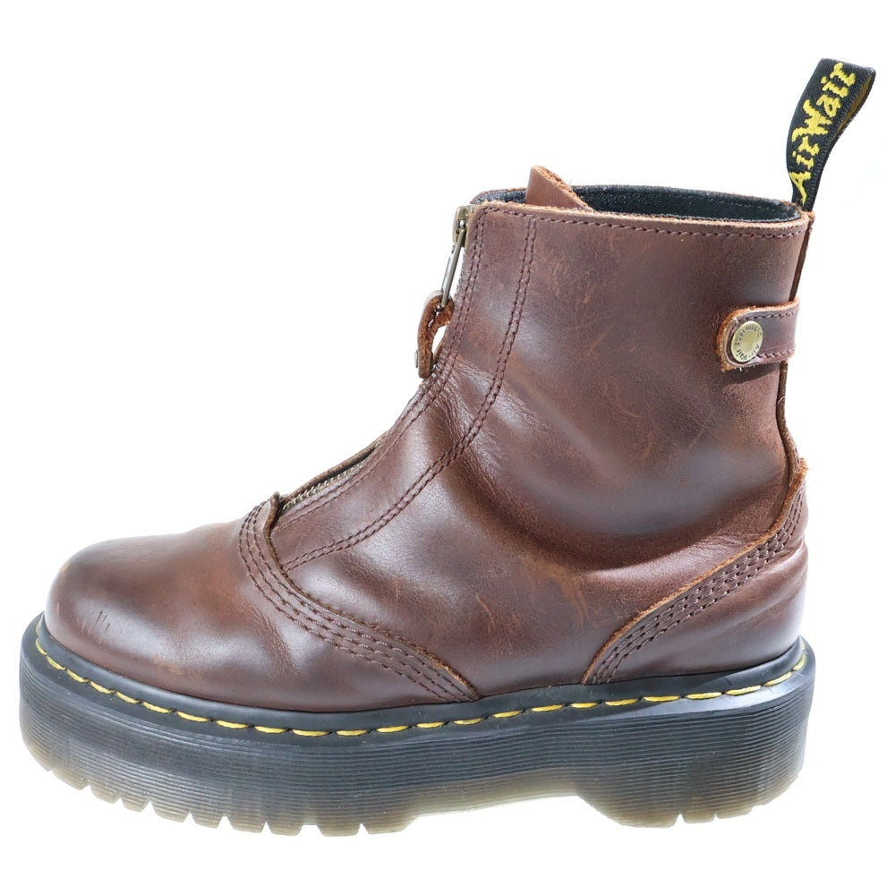 Dr.Martens(ドクターマーチン) JETTA ジェッタ ブラウンセンタージップアップブーツ ブラウン レディース