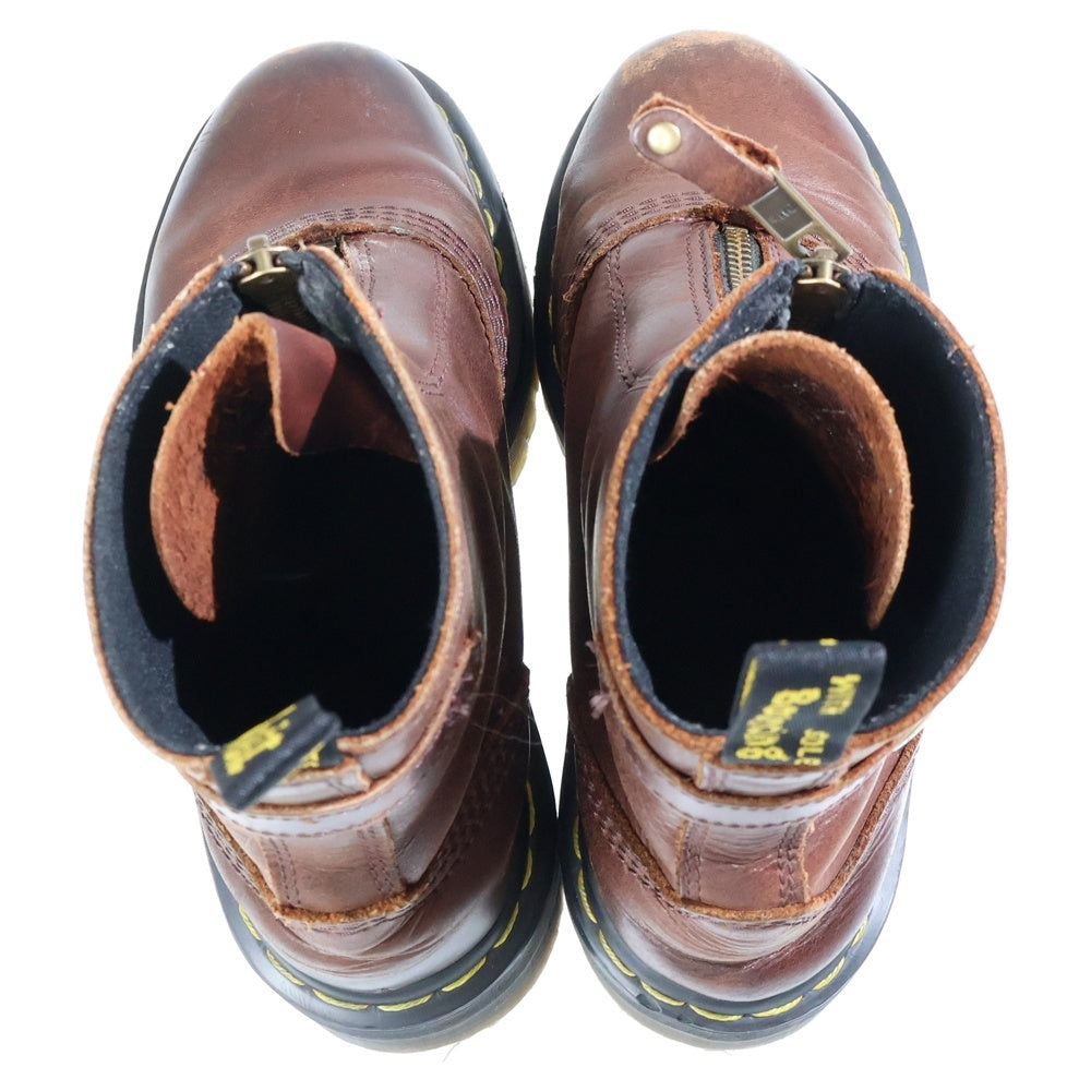 Dr.Martens(ドクターマーチン) JETTA ジェッタ ブラウンセンタージップアップブーツ ブラウン レディース