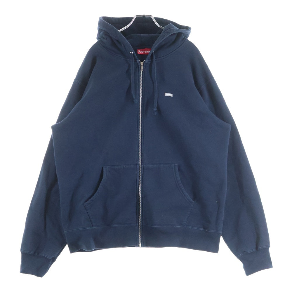 SUPREME(シュプリーム) 18AW Reflective Small Box Zip Up Sweatshirt リフレクティブ スモール ボックス ロゴ ジップアップ スウェットパーカー ネイビー