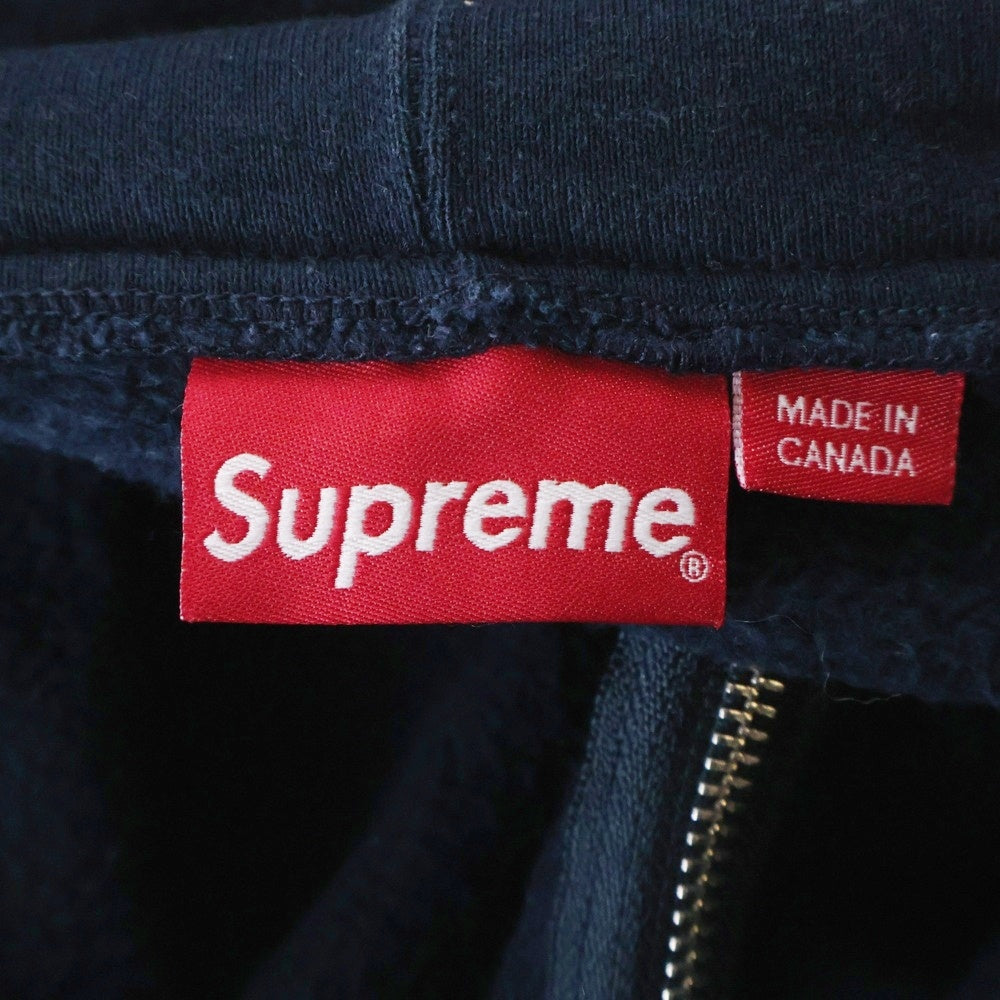 SUPREME(シュプリーム) 18AW Reflective Small Box Zip Up Sweatshirt リフレクティブ スモール ボックス ロゴ ジップアップ スウェットパーカー ネイビー