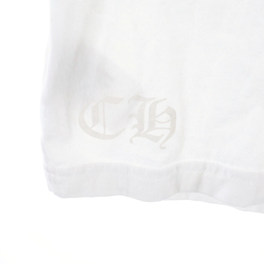 CHROME HEARTS(クロムハーツ) NECK LOGO S/S TEE ネック ロゴプリントTシャツ 半袖カットソー ホワイト