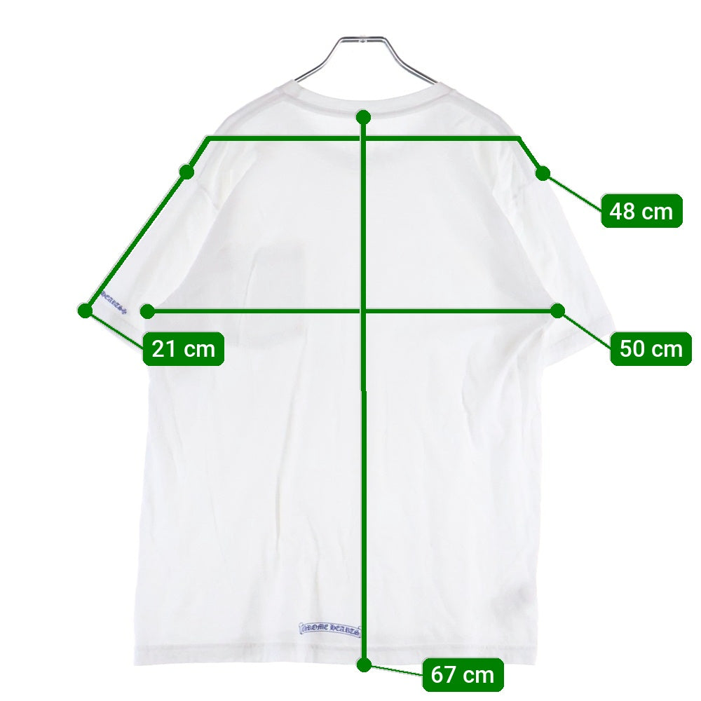 CHROME HEARTS(クロムハーツ) NECK LOGO S/S TEE ネック ロゴプリントTシャツ 半袖カットソー ホワイト