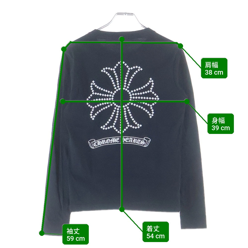 CHROME HEARTS(クロムハーツ) CHプラス ホースシュープリント 長袖Tシャツ ブラック レディース