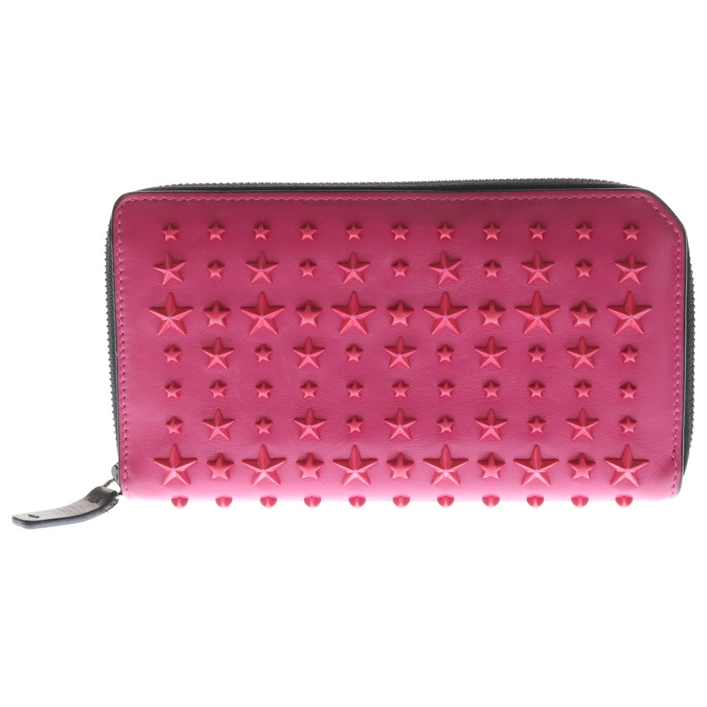 JIMMY CHOO(ジミーチュウ) スタースタッズ レザー長財布 ピンク J000112664001 レディース