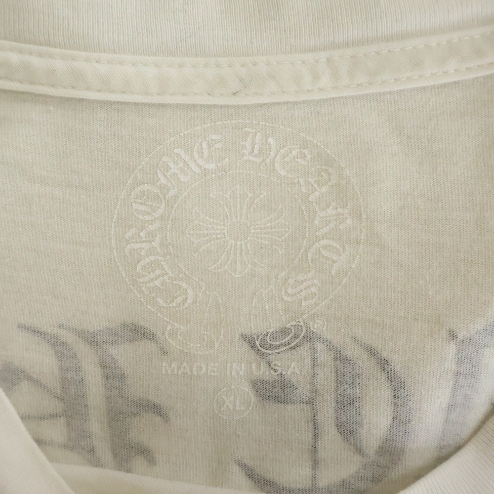 CHROME HEARTS(クロムハーツ) USA Print L/S Tee USAプリント アーチロゴ長袖Tシャツ ホワイト