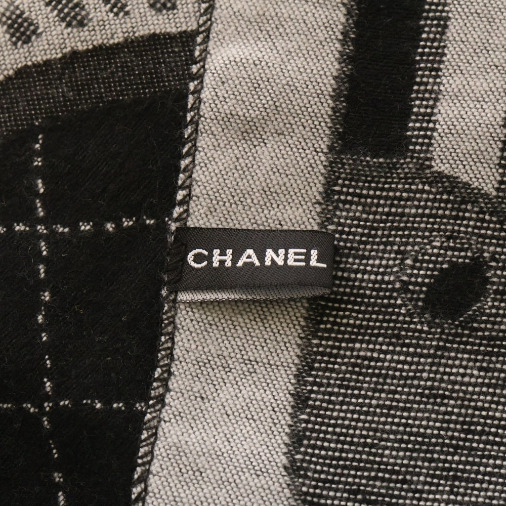 CHANEL(シャネル) リバーシブル大判スカーフ ストール マフラー ブラック レディース
