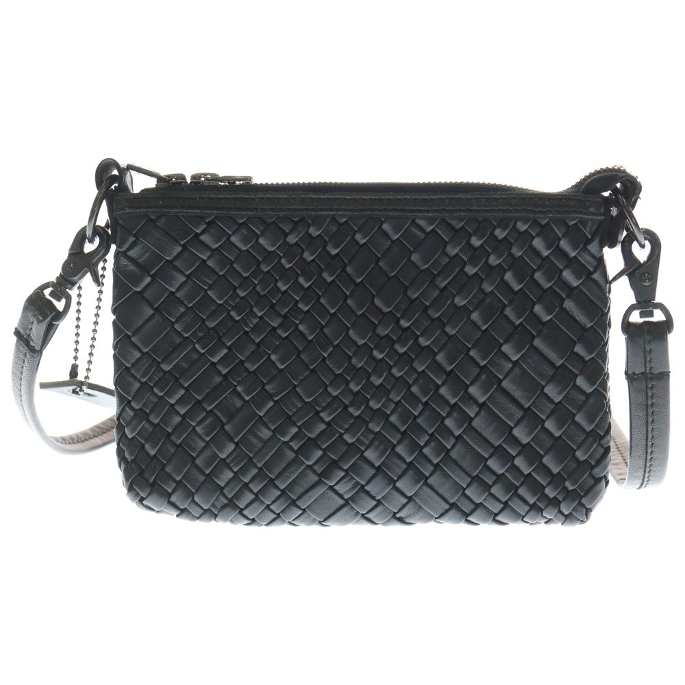 BACK LASH(バックラッシュ) ゴートクロムレザー メッシュサコッシュ ショルダーバッグ ブラック 245-01 レディース