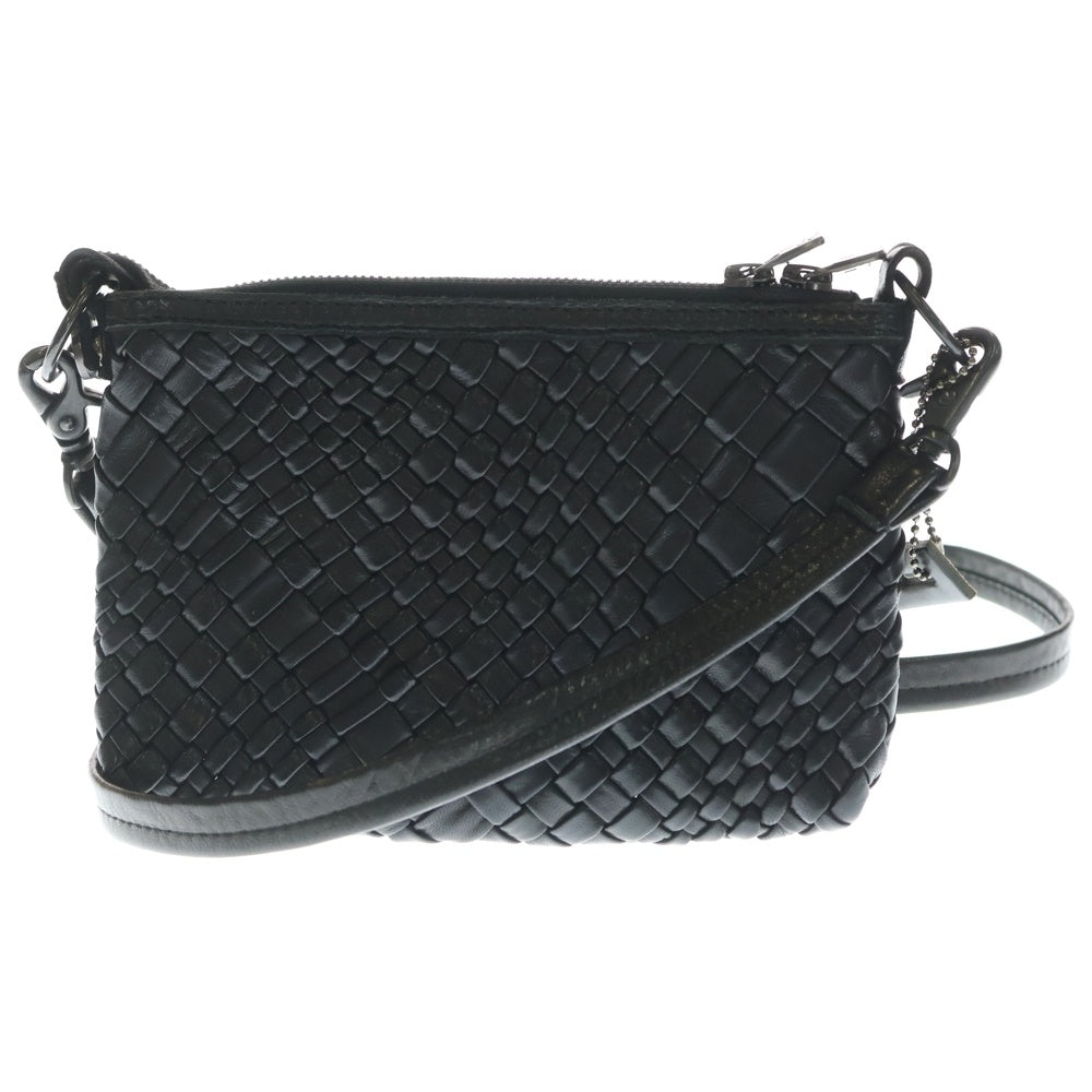 BACK LASH(バックラッシュ) ゴートクロムレザー メッシュサコッシュ ショルダーバッグ ブラック 245-01 レディース