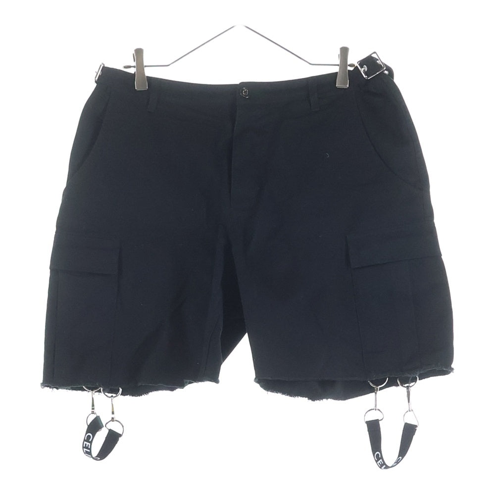 CELINE(セリーヌ) Hedi Period Cotton Short 2Z383403E ストラップ ショートパンツ ブラック