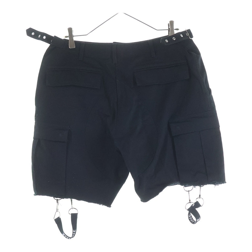 CELINE(セリーヌ) Hedi Period Cotton Short 2Z383403E ストラップ ショートパンツ ブラック