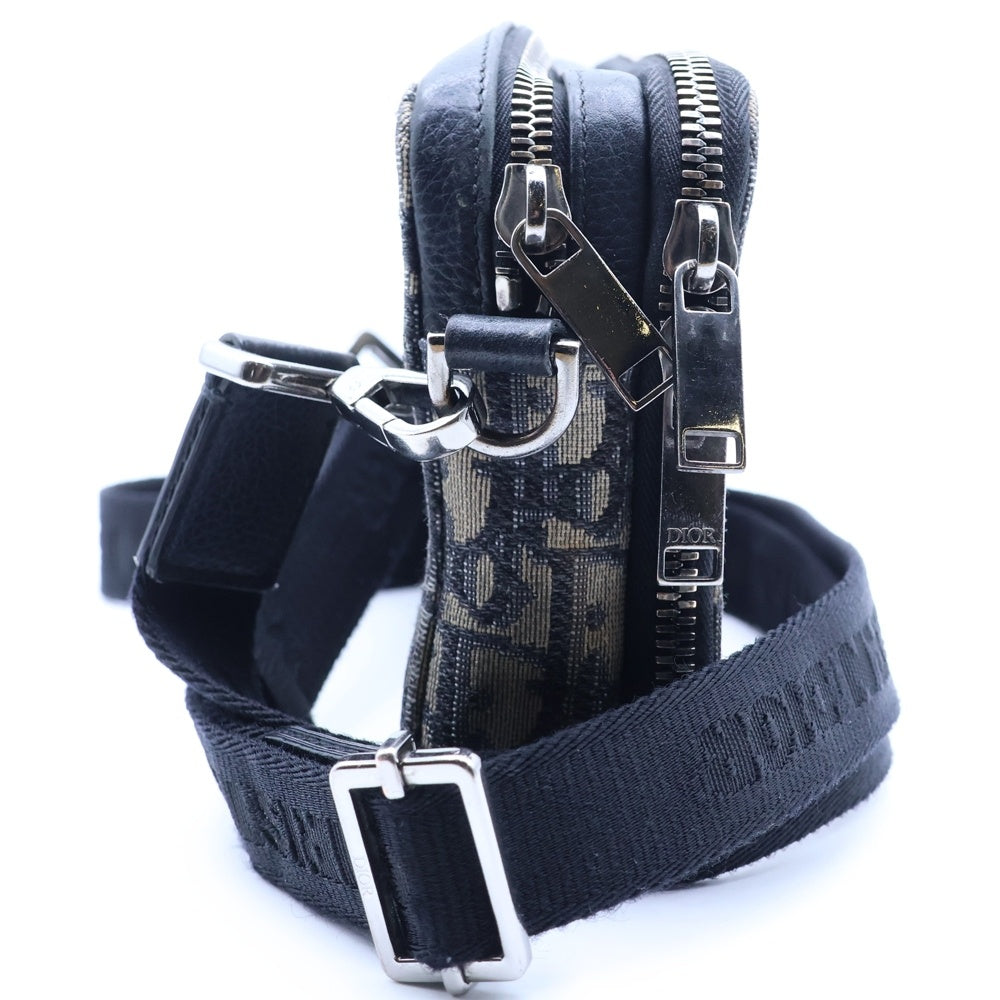 DIOR(ディオール) Oblique Shoulder Bag 2OBBC119YSE オブリーク キャンバスショルダーバッグ グレー レディース