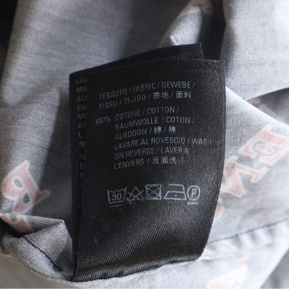 BALENCIAGA(バレンシアガ) 20AW オールオーバー ロゴプリント長袖シャツ 627023 TILR8 ブラック/レッド