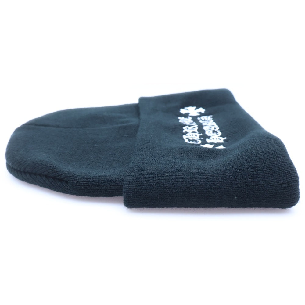 CHROME HEARTS(クロムハーツ) WATCH CAP ワッチキャップ ロゴビーニー ニットキャップ ニット帽 ブラック/ホワイト