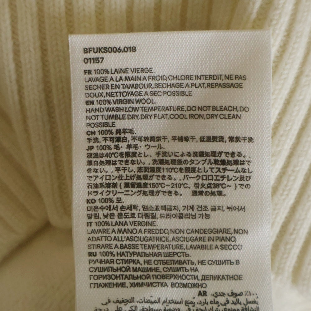 AMI Alexandre Mattiussi(アミアレクサンドルマテュッシ) Merino Wool Felt Knit Sweater メリノ ウール フェルトニット セーター ホワイト/レッド BFUKS006.018