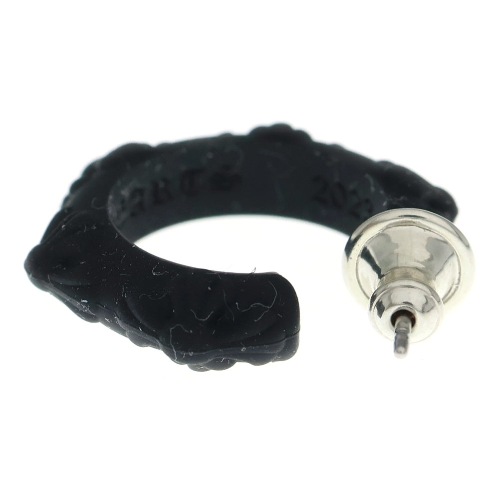CHROME HEARTS(クロムハーツ) RUBBER HOOP CROSS SML クロスバンドフープ シリコンピアス ブラック