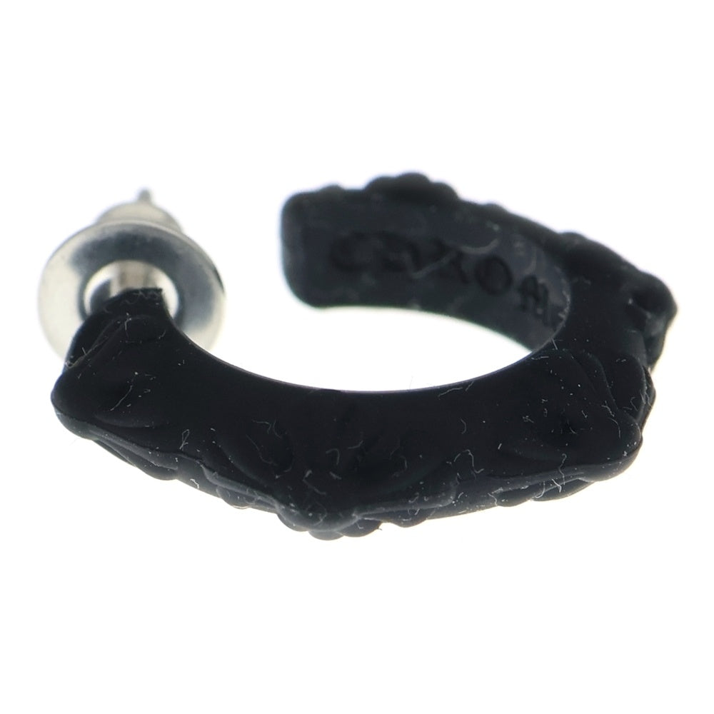 CHROME HEARTS(クロムハーツ) RUBBER HOOP CROSS SML クロスバンドフープ シリコンピアス ブラック